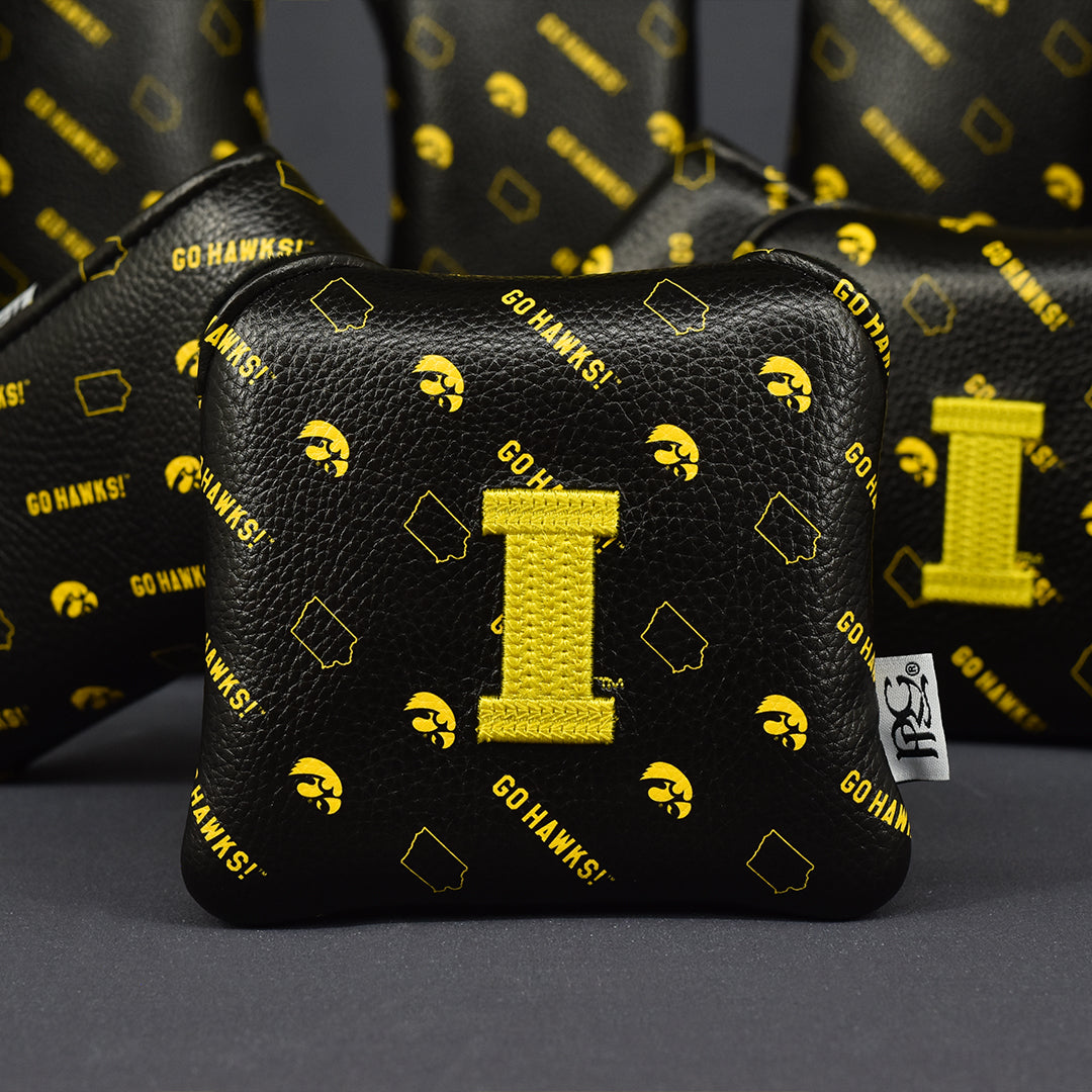 University of Iowa Micro Print Vintage Mallet Putter Cover