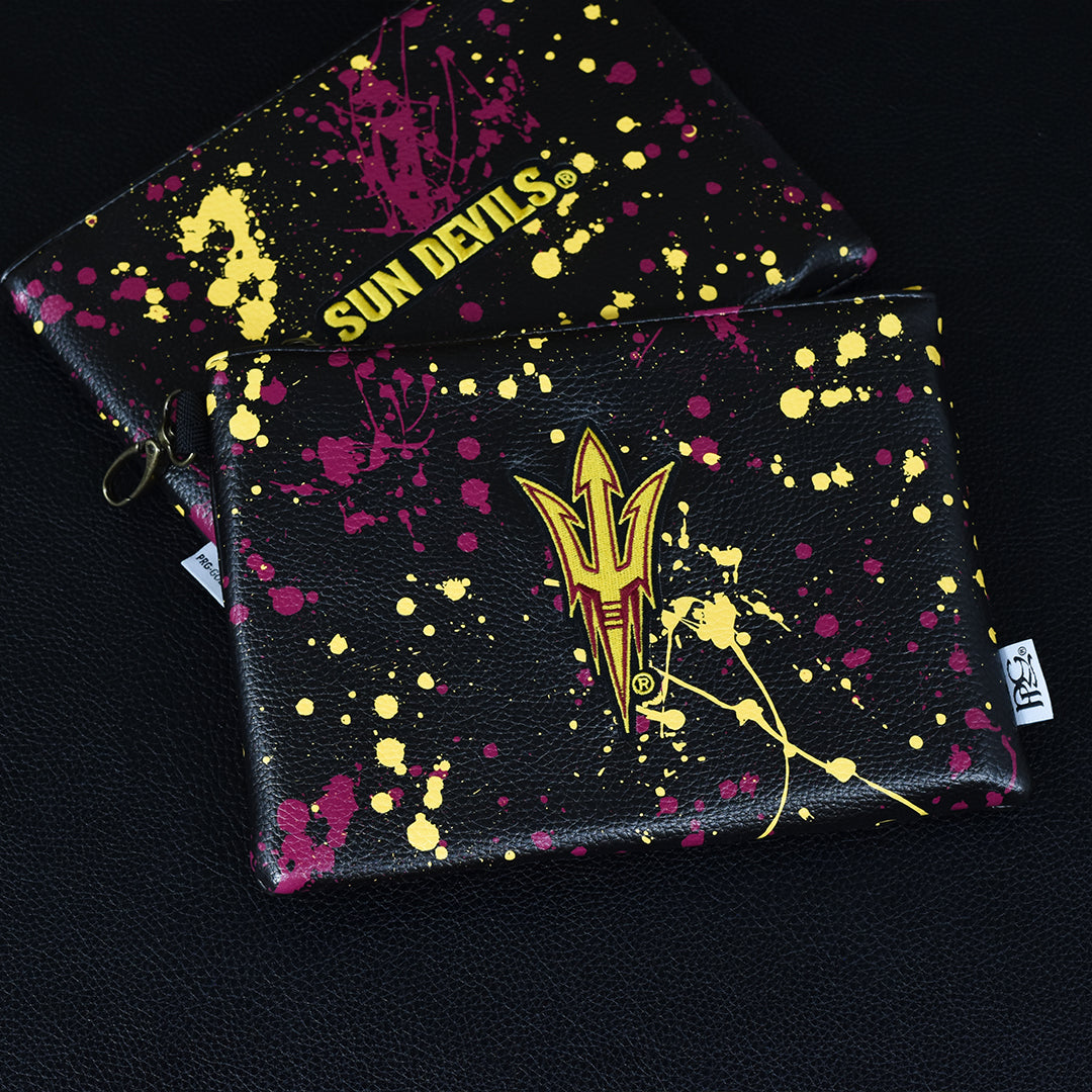 Arizona State University Paint Splash Premium Zip Tote Bag