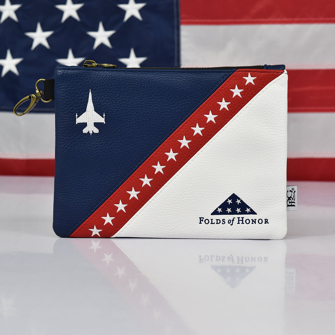 Folds of Honor Elite Premium Zip Tote Bag (Red, White & Blue)