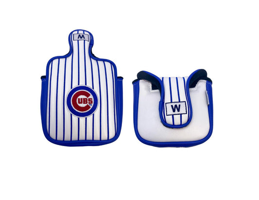 Chicago Cubs Spider Mallet Putter Cover (White/Blue Pinstripe)
