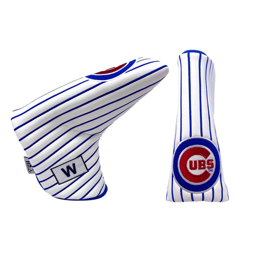 Chicago Cubs Blade Putter Cover (White/Blue Pinstripe)