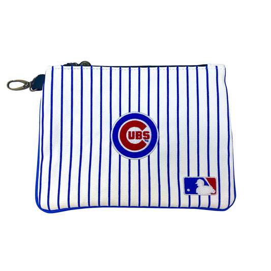 Chicago Cubs Studio Pinstripe Premium Zip Tote