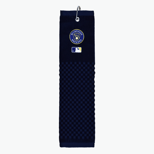 Milwaukee Brewers Cross Tri-Fold Towel (Navy)