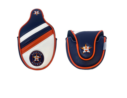 Houston Astros Track Mallet Putter Cover (Navy/White/Orange)