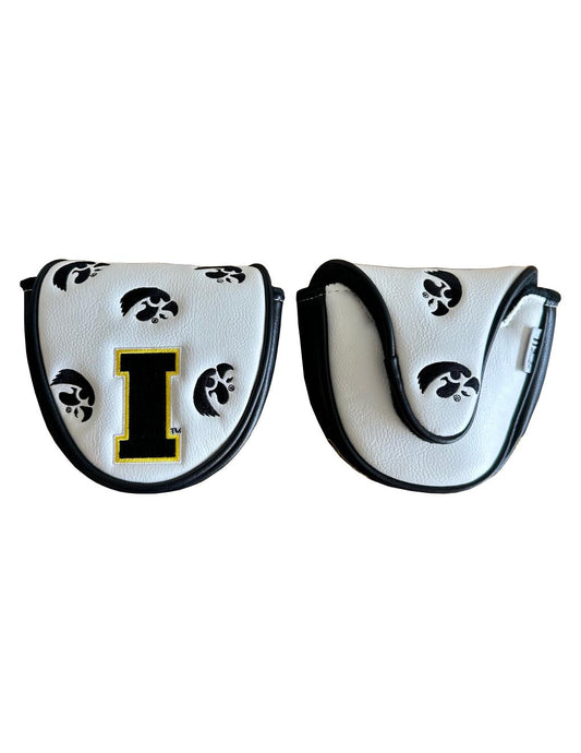 University of Iowa Hawkeye's Studio Mallet Putter Cover (White/Black)