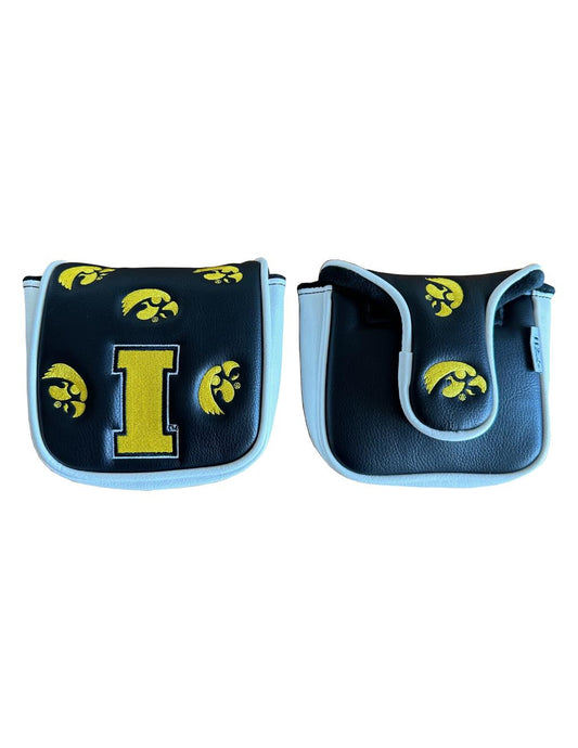 University of Iowa Hawkeye's Studio Spider Mallet Putter Cover (Black/White)