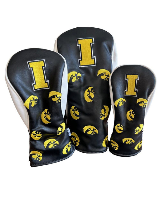 University of Iowa Hawkeye's Studio Wood Covers (Black/White)