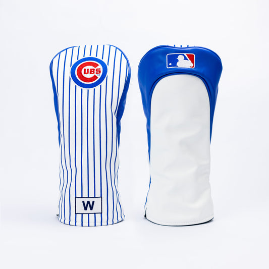 Chicago Cubs Headcovers (White/Blue Pinstripe)