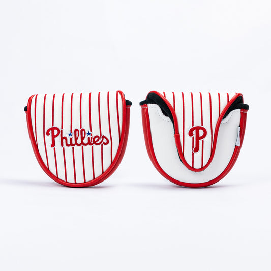 Philadelphia Phillies Mallet Putter Cover (White/Red Pinstripe)