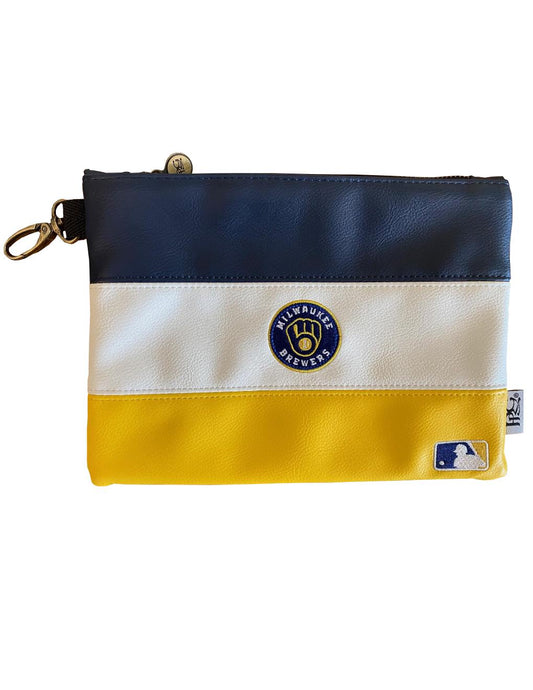 Milwaukee Brewers Horizon Premium Zip Tote (Navy/White/Yellow)
