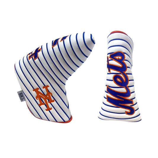 New York Mets Blade Putter Cover (White/Blue Pinstripe)