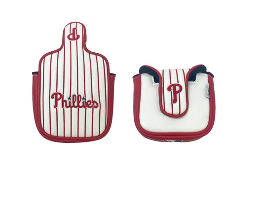 Philadelphia Phillies Spider Mallet Putter Cover (White/Red Pinstripe)