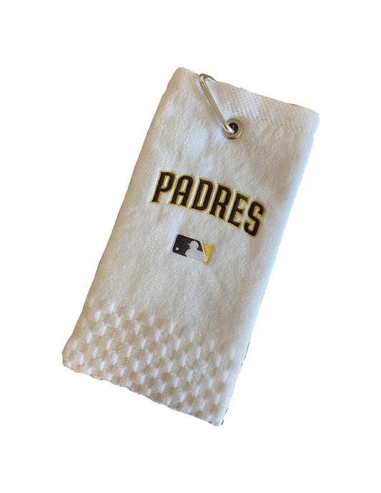 San Diego Padres Cross Tri-Fold Towel (White)