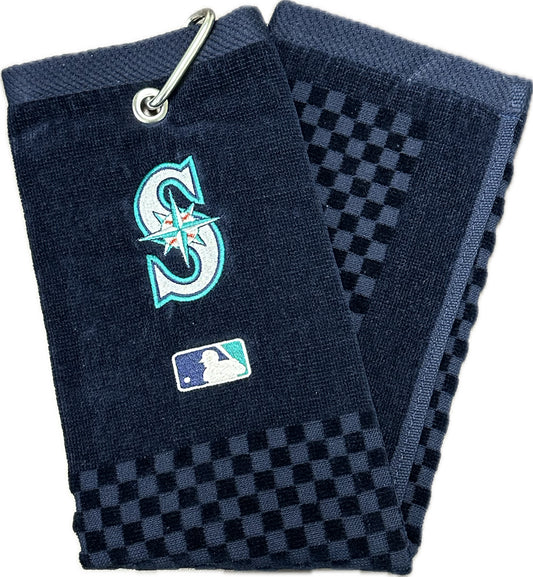 Seattle Mariners Cross Tri-Fold Towel (Navy)