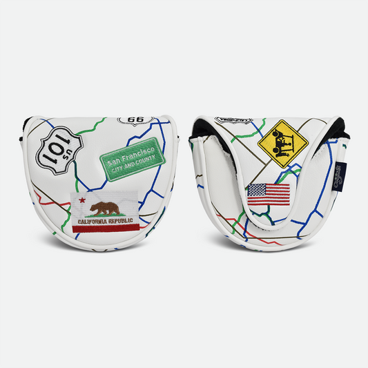 Route 66 Mallet Putter Cover (White)