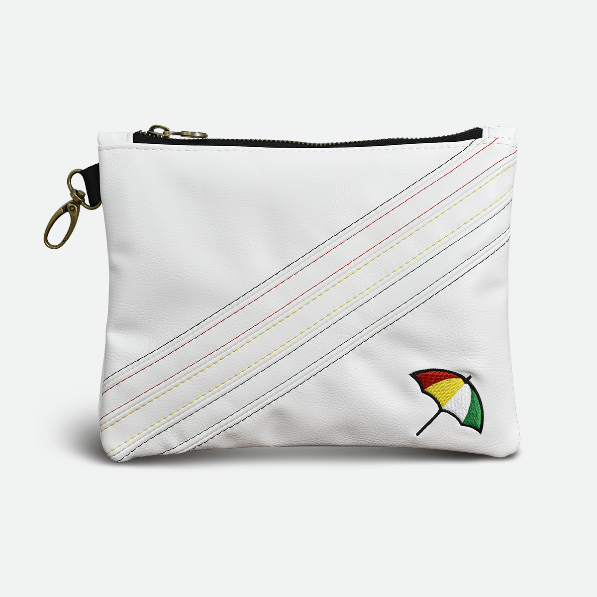 Arnold Palmer Track Premium Zip Tote Bag (White)