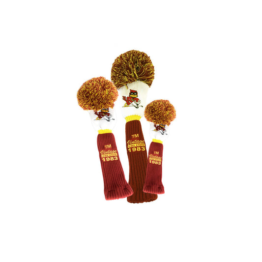 Iowa State University "Vintage" POM Wood Cover (White/Burgundy)