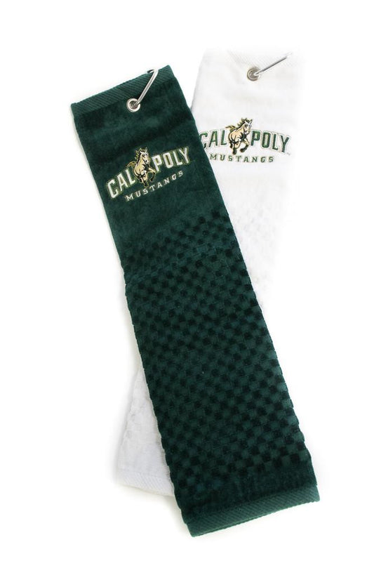 Cal Poly Mustangs Tri-fold Towel (Green or White)