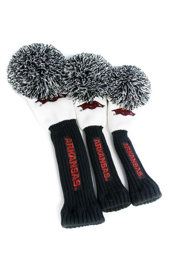 University of Arkansas Razorbacks Pom Pom Wood Covers