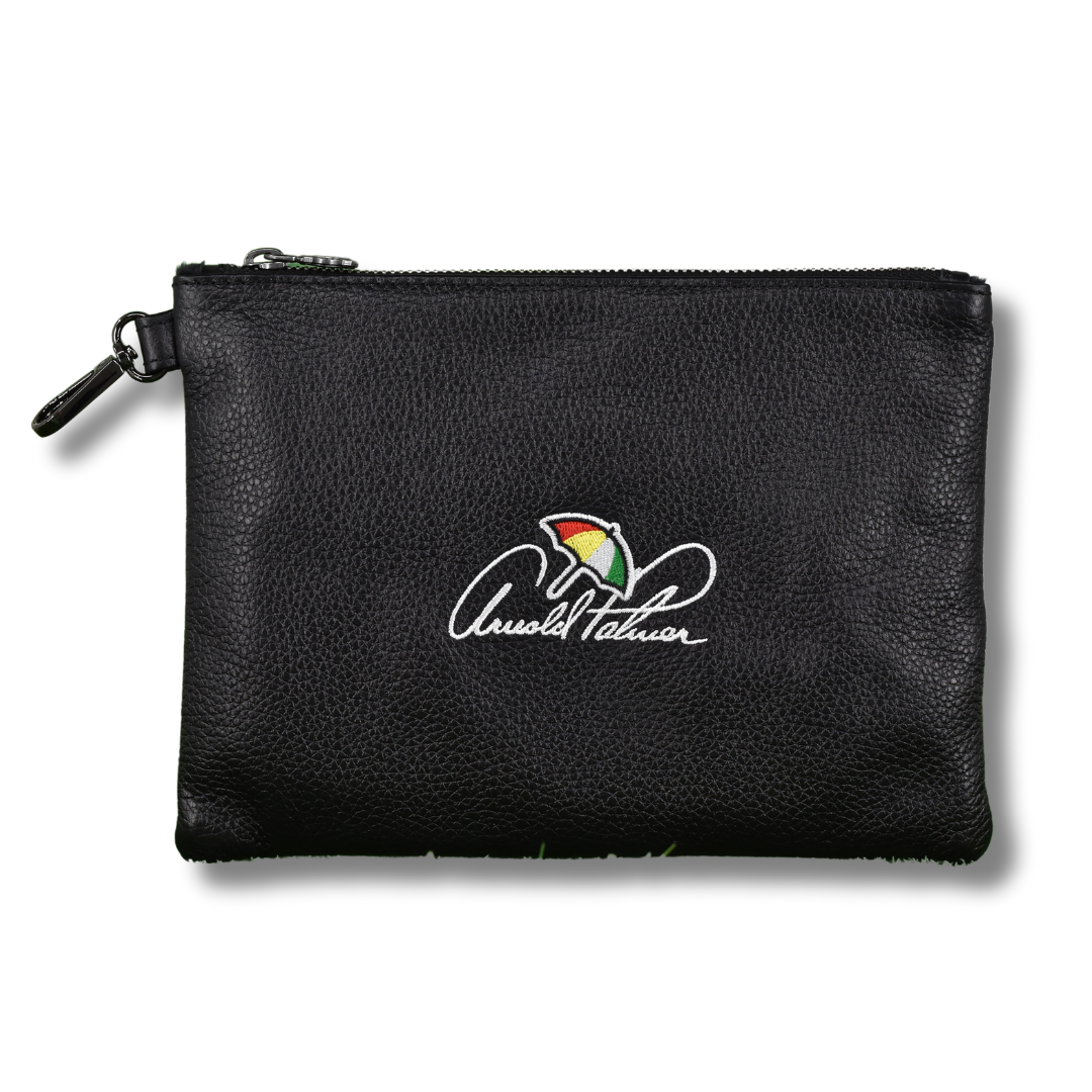 Arnold Palmer Vanto Vintage Genuine Leather Premium Zip Tote (Black)