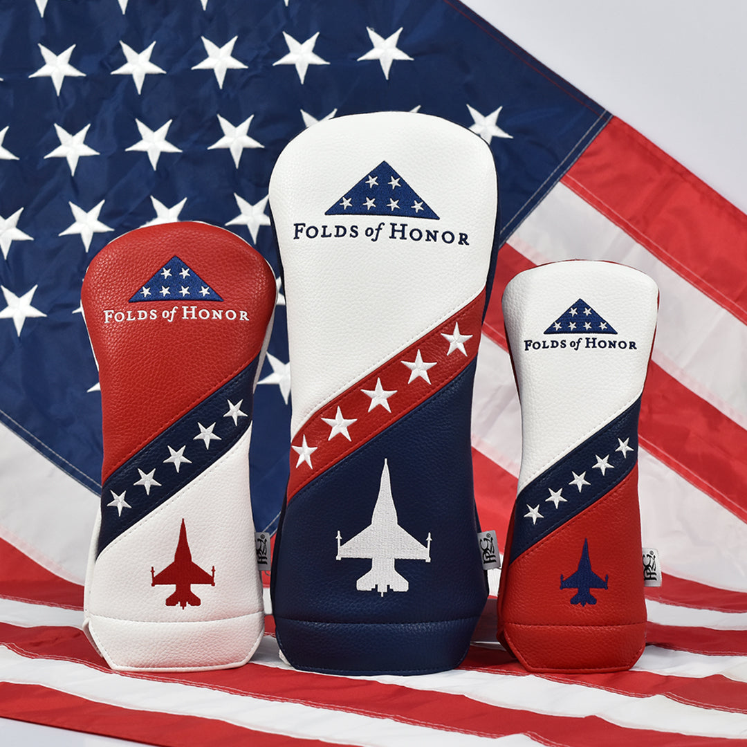 Folds of Honor Elite Vintage College Wood Covers (Red, White & Blue)