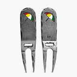 2025 Arnold Palmer Antique Silver Chiseled Divot Tool (Dual-Prong)