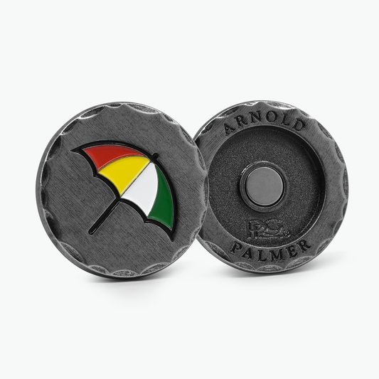 2025 Arnold Palmer Antique Silver Chiseled Duo Marker