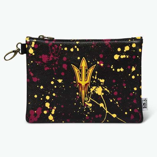 Arizona State University Paint Splash Premium Zip Tote Bag