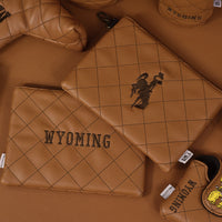 University of Wyoming Quilt Stitch Premium Zip Tote Bag