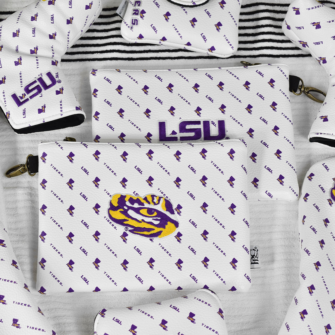 Louisiana State University Micro-Print Premium Zip Tote Bag