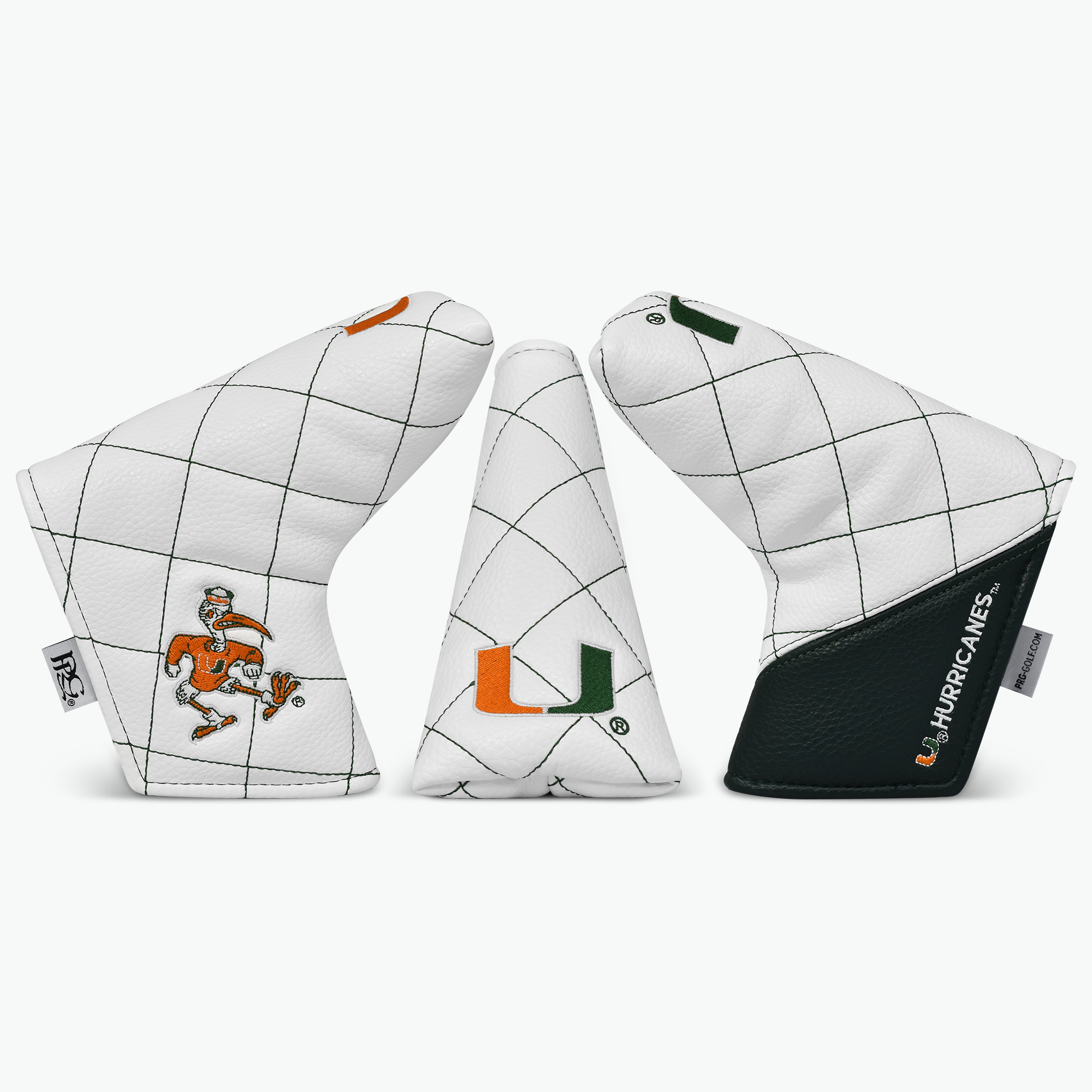 University of Miami Quilt Stitch Blade Putter Cover