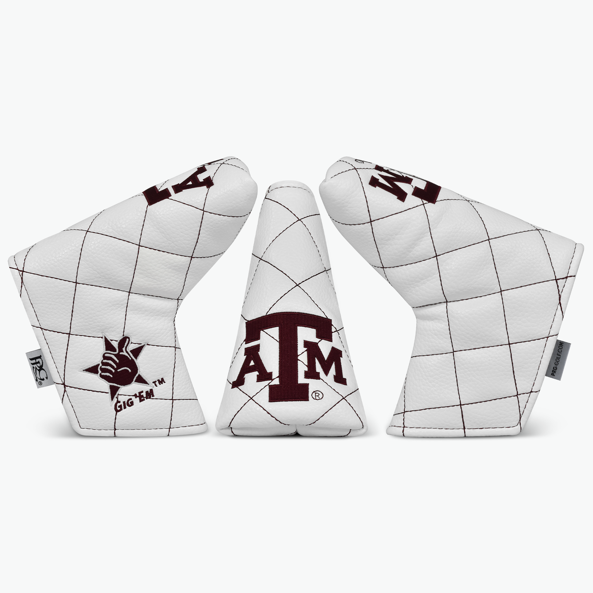 Texas A&M Quilt Stitch Blade Putter Cover