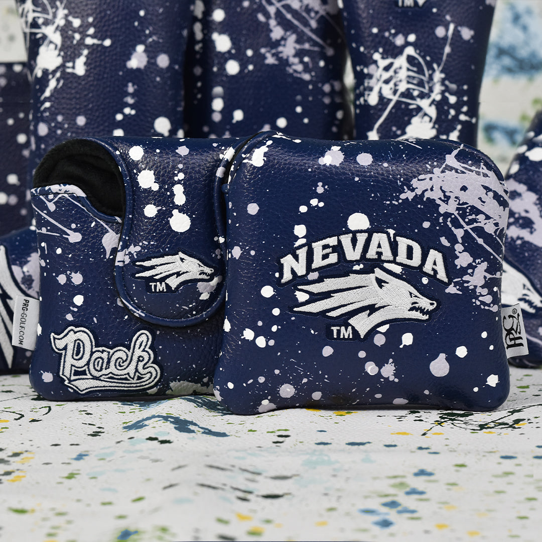 University of Nevada Reno Paint Splash Mallet Putter Cover