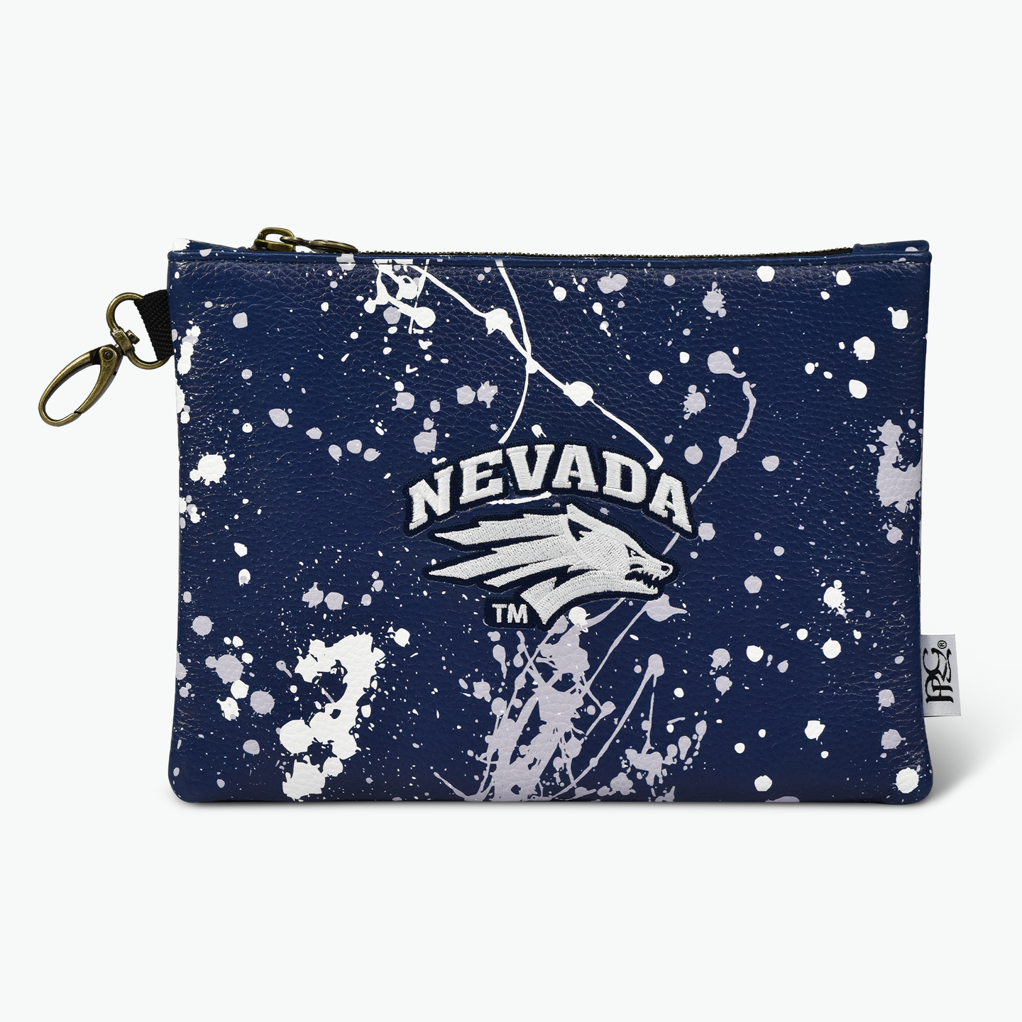 University of Nevada Reno Paint Splash Premium Zip Tote Bag