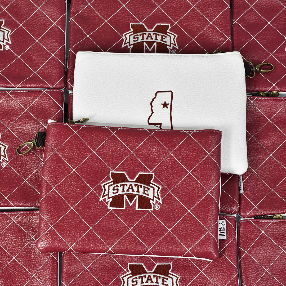 Mississippi State University Quilt Stitch Premium Zip Tote Bag