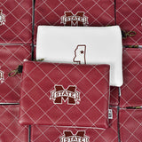 Mississippi State University Quilt Stitch Premium Zip Tote Bag