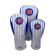 Chicago Cubs Headcovers (White/Blue Pinstripe)