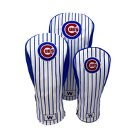 Chicago Cubs Headcovers (White/Blue Pinstripe)
