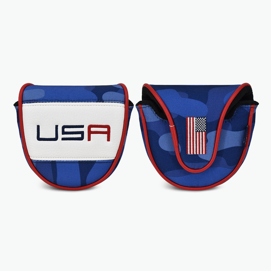 Canvas Camo USA Mallet Putter Cover (Red, White & Blue)
