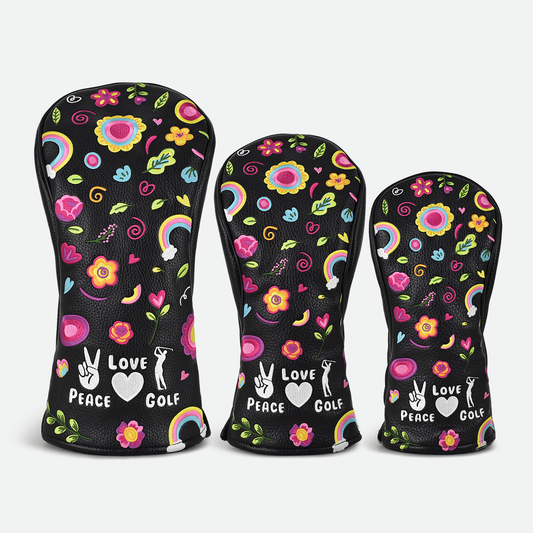 Peace, Love & Golf Wood Covers