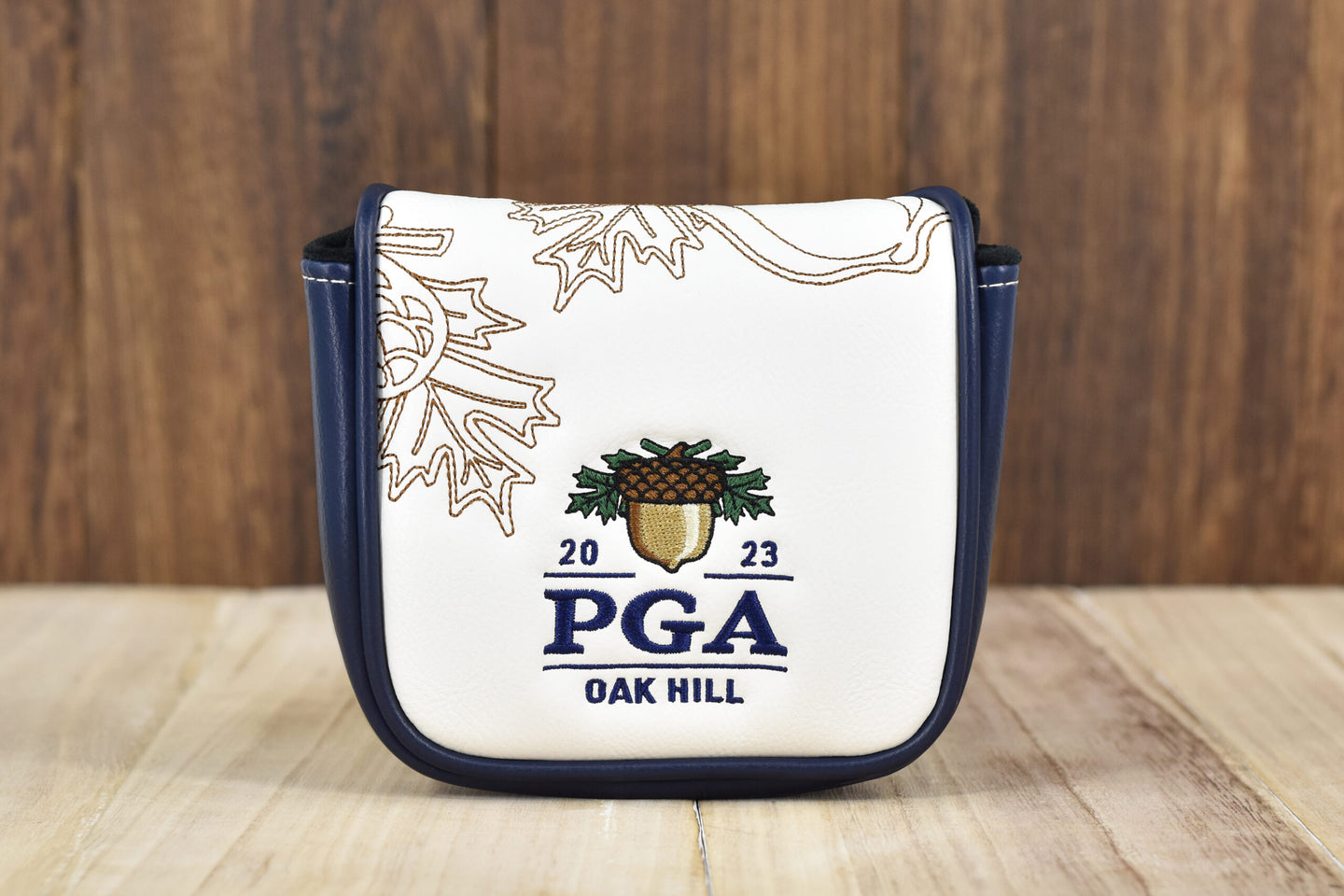 2023 PGA Championship Oak Hill Studio Ghost Stitch Spider Mallet Putter Cover (White/Navy)