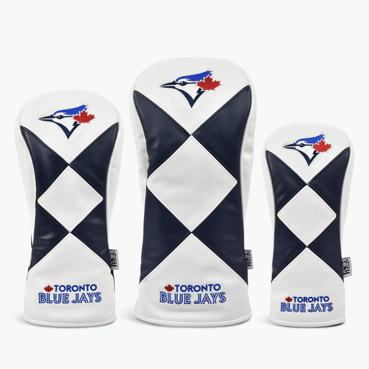 Toronto Blue Jays Solitaire Wood Covers (Navy/White)