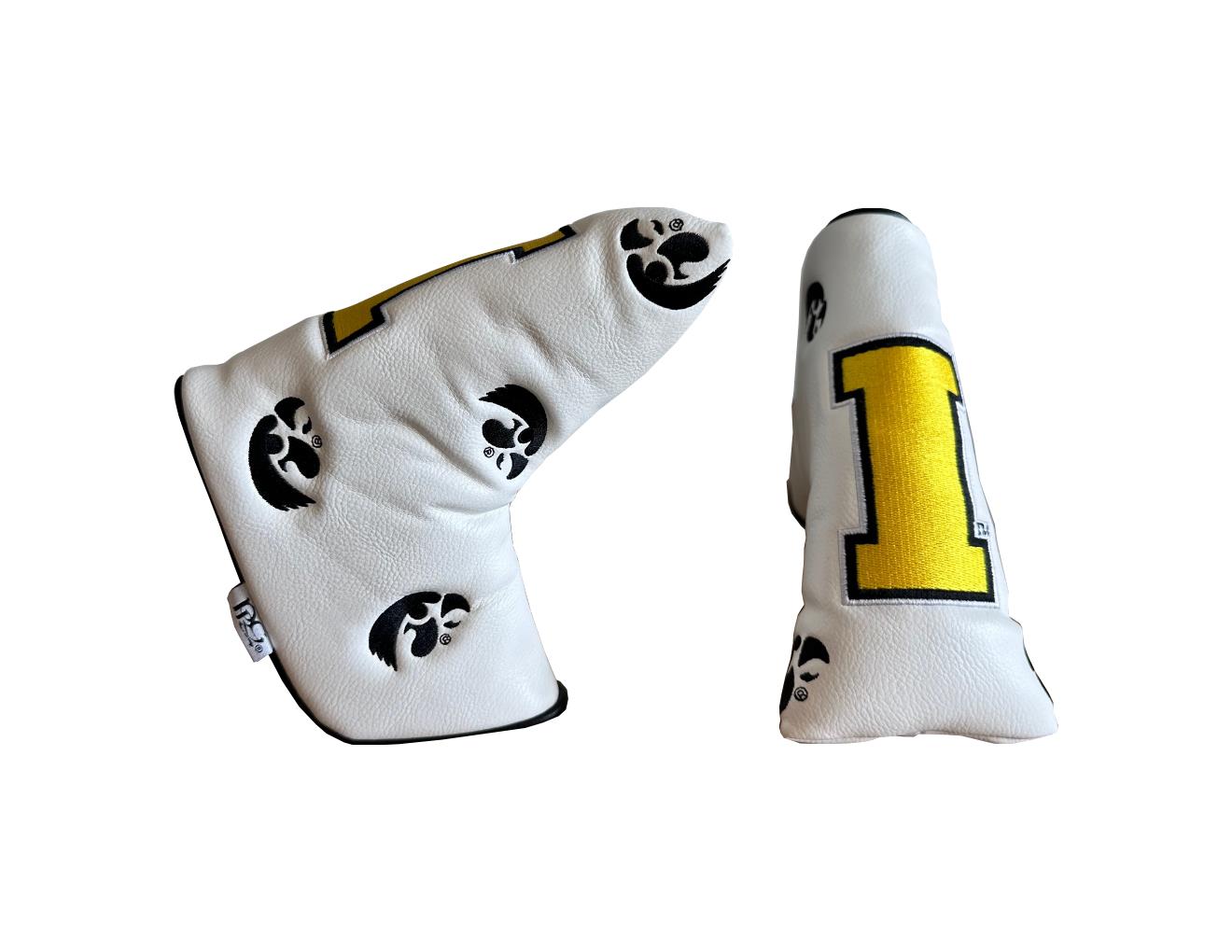 University of Iowa Hawkeye's Studio Blade Putter Cover (White/Black)