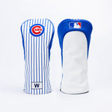 Chicago Cubs Headcovers (White/Blue Pinstripe)
