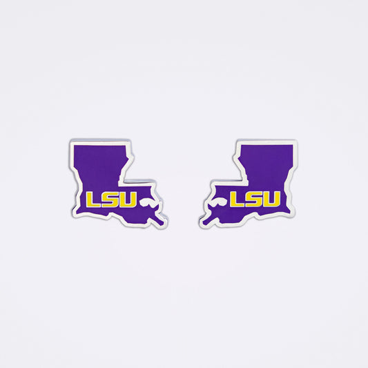 LSU Tigers Custom State Shaped Ball Markers (Purple or Yellow)