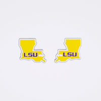 LSU Tigers Custom State Shaped Ball Marker (Purple or Yellow)