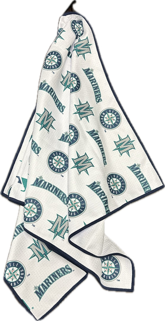 Seattle Mariners Aqua-Lock Sublimated Caddy Towel (42" x 22")