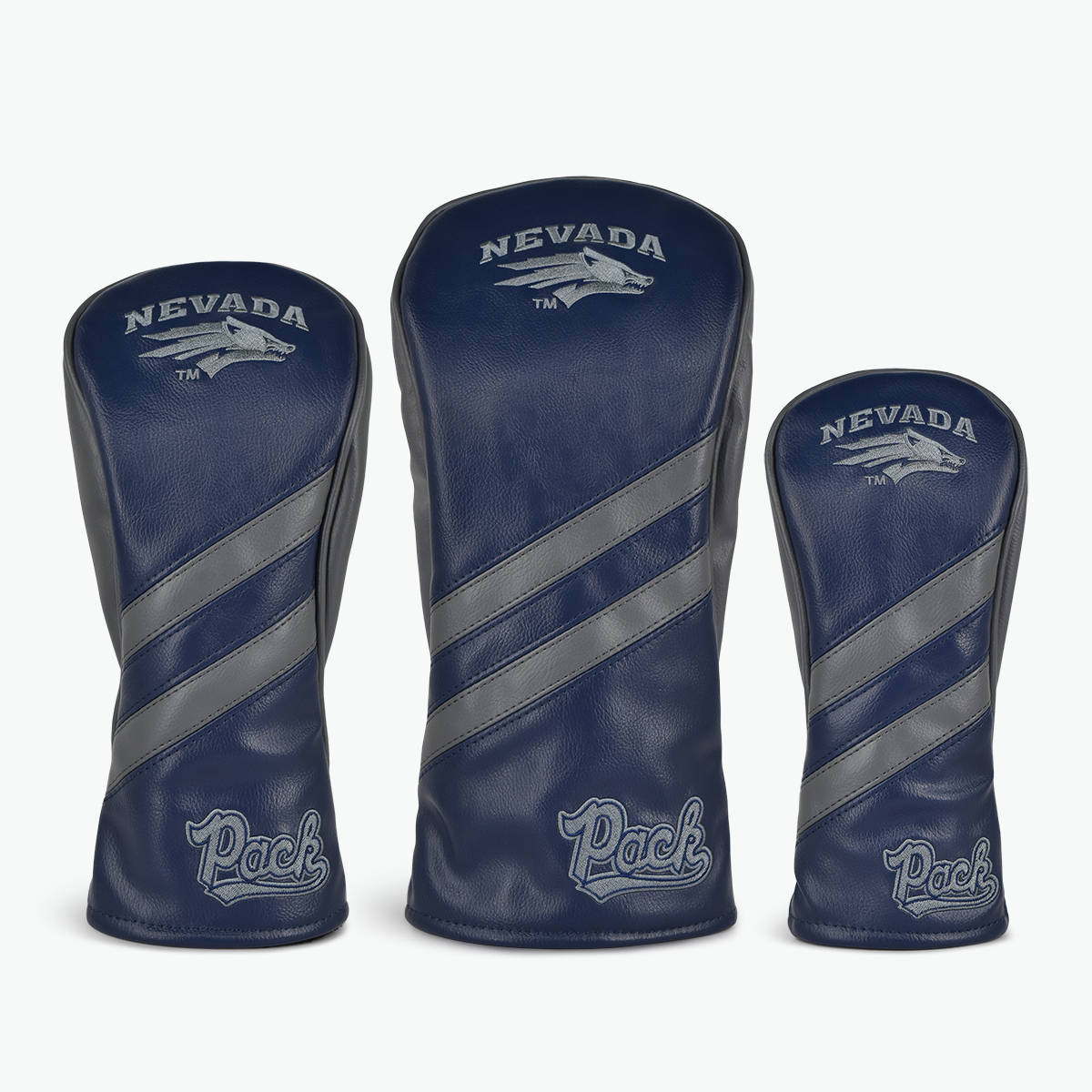 University of Nevada, Reno Wolfpack Heritage Track Headcovers (Navy/Gray)