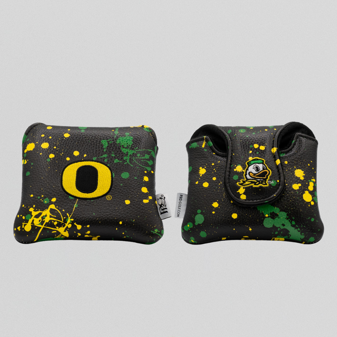 University of Oregon Paint Splash Mallet Putter Cover