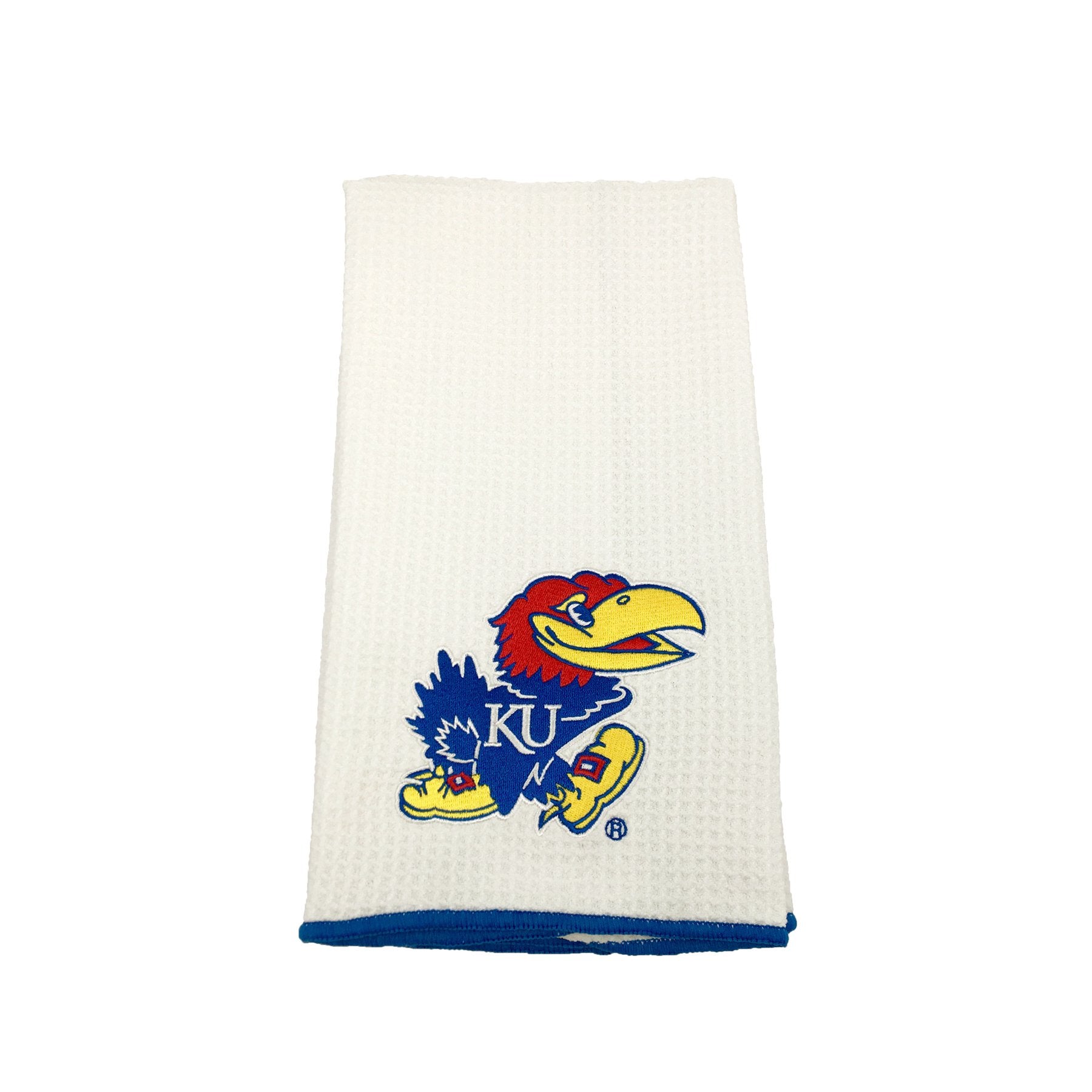 Kansas University Aqua Lock Cart Towel (White/Blue)